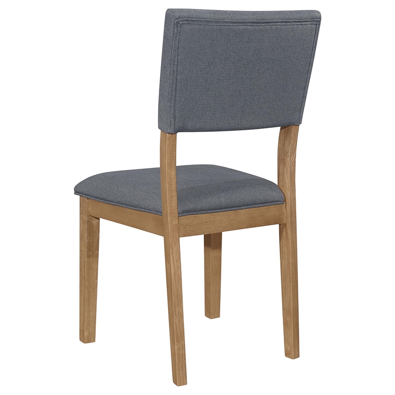 Pemberly Row Fabric Upholstered Dining Side Chair Set of 2 in Brown