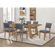 Pemberly Row Fabric Upholstered Dining Side Chair Set of 2 in Brown
