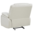 Pemberly Row Upholstered Faux Leather Glider Recliner Chair in White