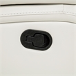 Pemberly Row Upholstered Faux Leather Glider Recliner Chair in White