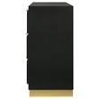 Pemberly Row Mid-Century Modern Wood 6-Drawer Dresser in Black