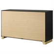 Pemberly Row Mid-Century Modern Wood 6-Drawer Dresser in Black