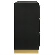 Pemberly Row Mid-Century Modern Wood 6-Drawer Dresser in Black