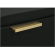 Pemberly Row Mid-Century Modern Wood 6-Drawer Dresser in Black