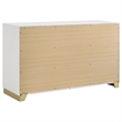 Pemberly Row Mid-Century Modern Wood 6-Drawer Dresser in White