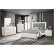 Pemberly Row Mid-Century Modern 6-Drawer Dresser with Mirror in White