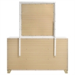 Pemberly Row Mid-Century Modern 6-Drawer Dresser with Mirror in White
