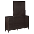 Pemberly Row Modern Wood 6-Drawer Dresser with Mirror in Brown