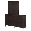 Pemberly Row Modern Wood 6-Drawer Dresser with Mirror in Brown