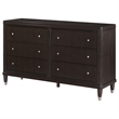 Pemberly Row Modern Wood 6-Drawer Bedroom Storage Dresser in Brown