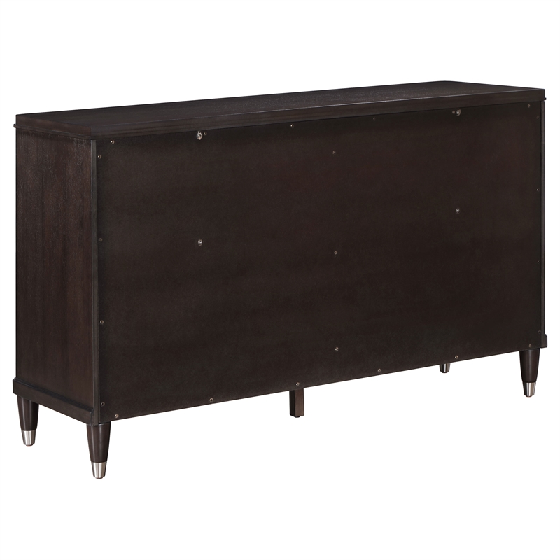 Pemberly Row Modern Wood 6-Drawer Bedroom Storage Dresser in Brown