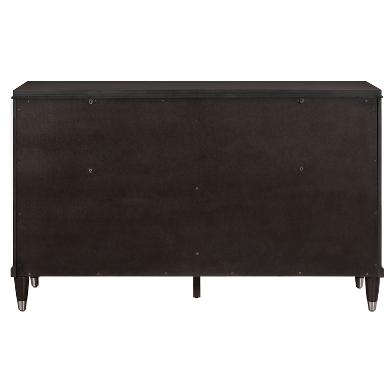 Pemberly Row Modern Wood 6-Drawer Bedroom Storage Dresser in Brown