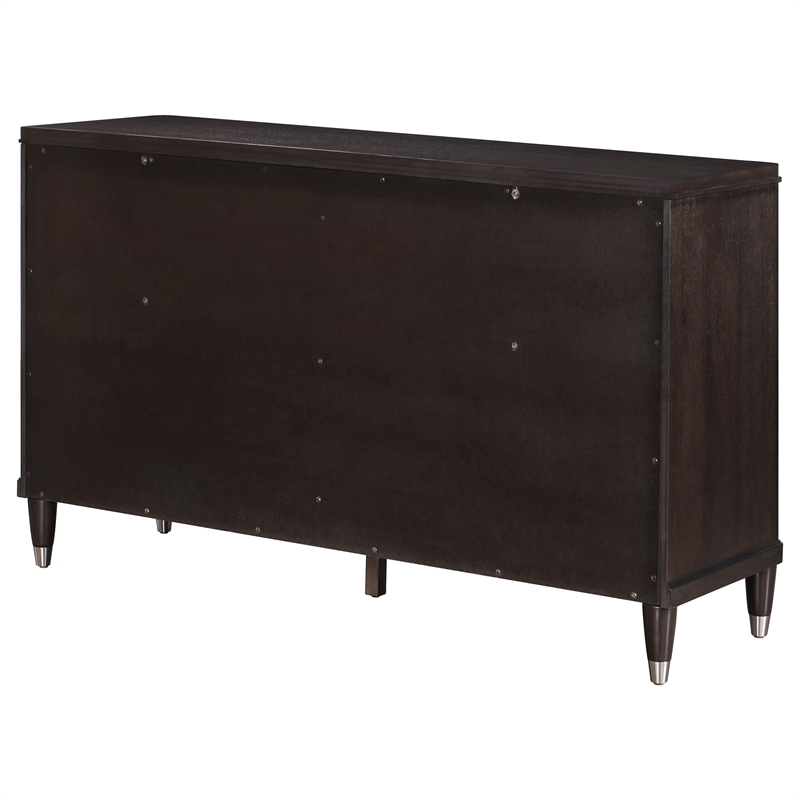 Pemberly Row Modern Wood 6-Drawer Bedroom Storage Dresser in Brown