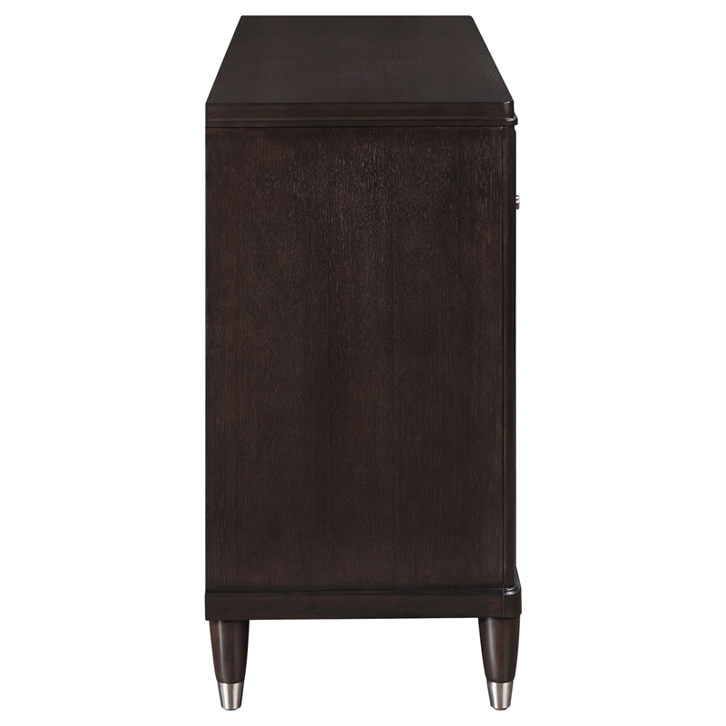 Pemberly Row Modern Wood 6-Drawer Bedroom Storage Dresser in Brown