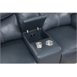 Pemberly Row 3-Piece Faux Leather Reclining Sofa and Recliner Set in Blue