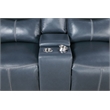 Pemberly Row 3-Piece Faux Leather Reclining Sofa and Recliner Set in Blue