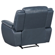 Pemberly Row 3-Piece Faux Leather Reclining Sofa and Recliner Set in Blue