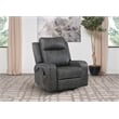 Pemberly Row Leatherette Upholstered Power Lift Recliner Chair in Grey