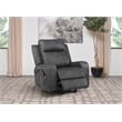 Pemberly Row Leatherette Upholstered Power Lift Recliner Chair in Grey