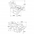 Pemberly Row Leatherette Upholstered Power Lift Recliner Chair in Grey