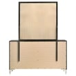 Pemberly Row Modern 6-Drawer Dresser and Mirror with Chrome Trim in Black
