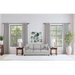 Pemberly Row Boucle Upholstered 3-Seat Sofa with Sloped Arms in Light Grey