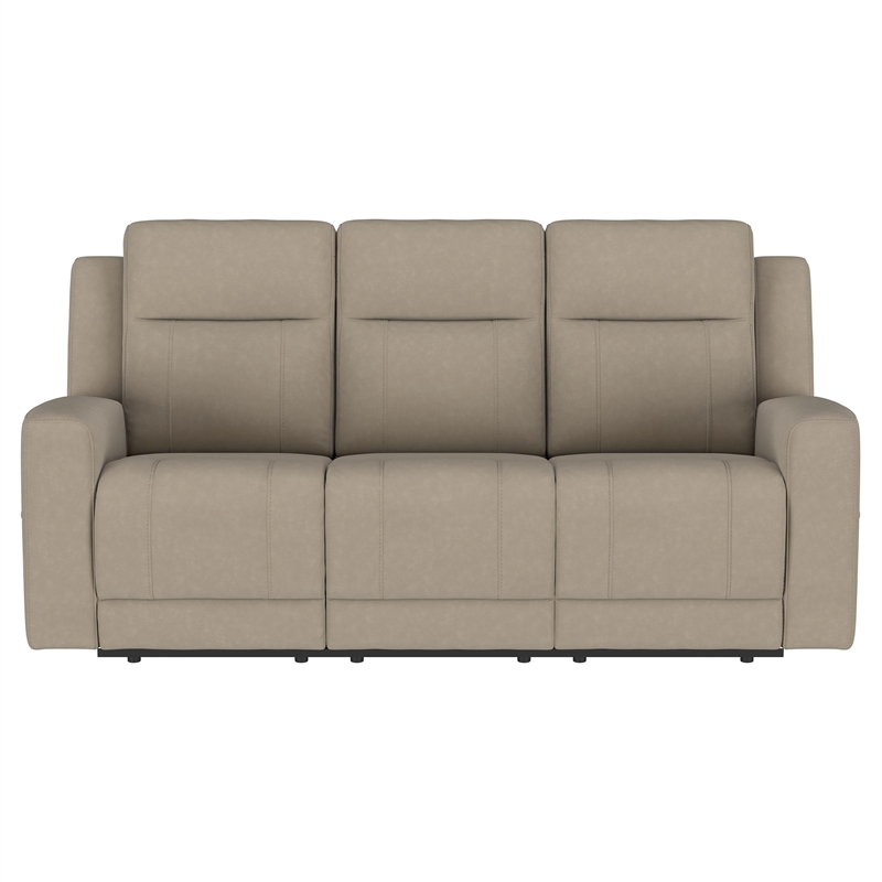Pemberly Row 3-Piece Reclining Sofa with Loveseat and Recliner in Taupe