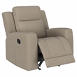 Pemberly Row 3-Piece Reclining Sofa with Loveseat and Recliner in Taupe