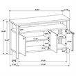 Pemberly Row 52-Inch 3-Door Dining Cabinet Sideboard Buffet in Walnut