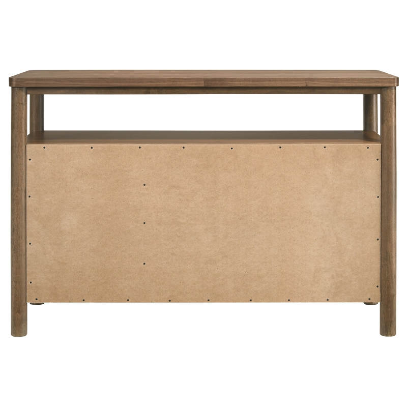 Pemberly Row 52-Inch 3-Door Dining Cabinet Sideboard Buffet in Walnut