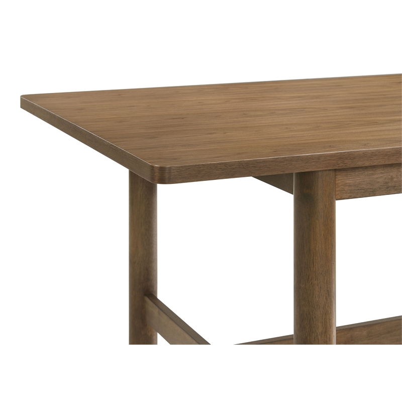 Pemberly Row 71-Inch Rectangular Wood Trestle Dining Table in Walnut