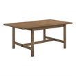 Pemberly Row 71-Inch Rectangular Wood Trestle Dining Table in Walnut