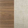 Pemberly Row 7-Piece Rectangular Dining Table Set in Walnut and Beige