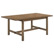 Pemberly Row 7-Piece Rectangular Dining Table Set in Walnut and Beige