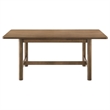 Pemberly Row 7-Piece Rectangular Dining Table Set in Walnut and Beige