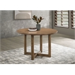 Pemberly Row 46-Inch Round Wood Dining Table with X-Cross Base in Walnut