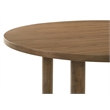 Pemberly Row 46-Inch Round Wood Dining Table with X-Cross Base in Walnut