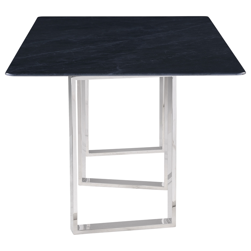 Pemberly Row 79-Inch Rectangular Sintered Stone Dining Table in Grey