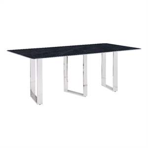 Pemberly Row 79-Inch Rectangular Sintered Stone Dining Table in Grey