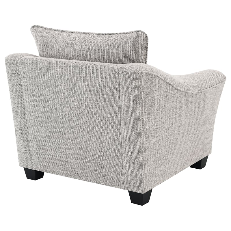 Pemberly Row Boucle Upholstered Accent Armchair in Light Grey