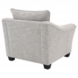 Pemberly Row Boucle Upholstered Accent Armchair in Light Grey