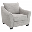 Pemberly Row Boucle Upholstered Accent Armchair in Light Grey