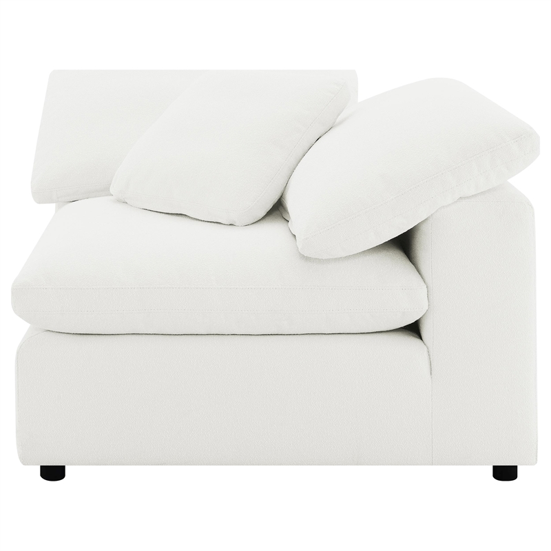 pemberly row 5-piece boucle upholstered modular sectional in ivory