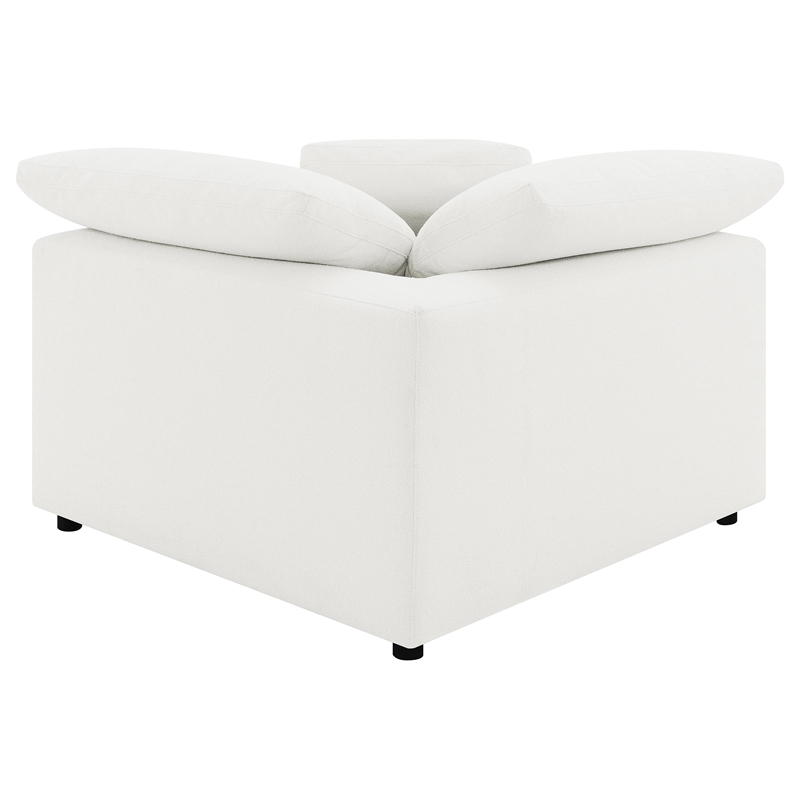 pemberly row 5-piece boucle upholstered modular sectional in ivory