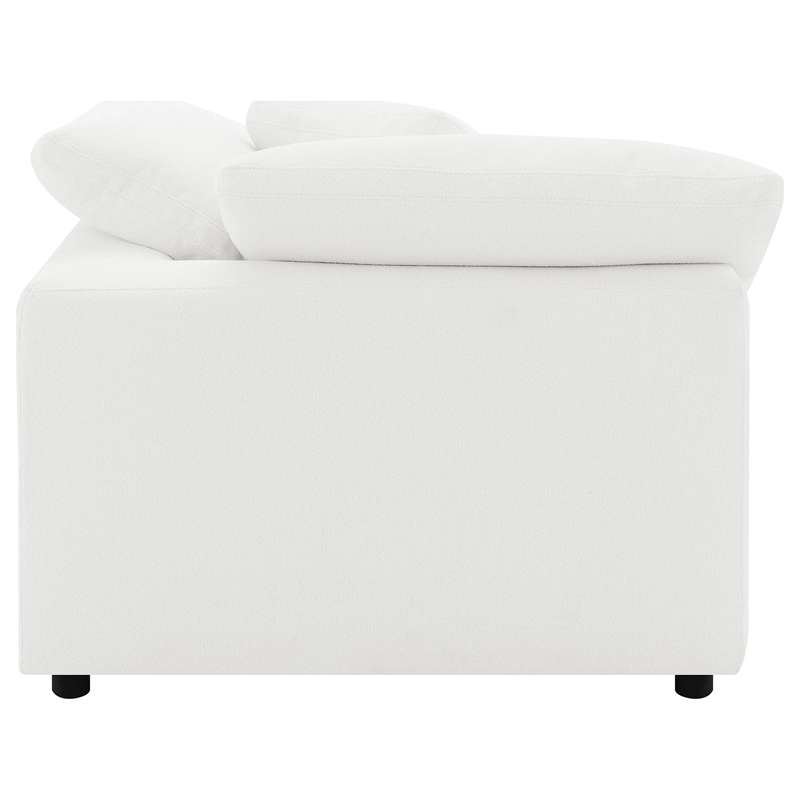 pemberly row 5-piece boucle upholstered modular sectional in ivory