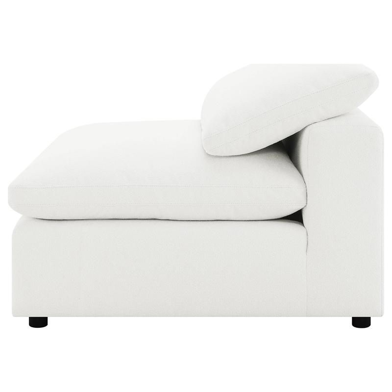 pemberly row 5-piece boucle upholstered modular sectional in ivory