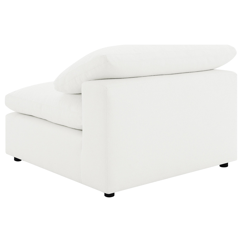 pemberly row 5-piece boucle upholstered modular sectional in ivory