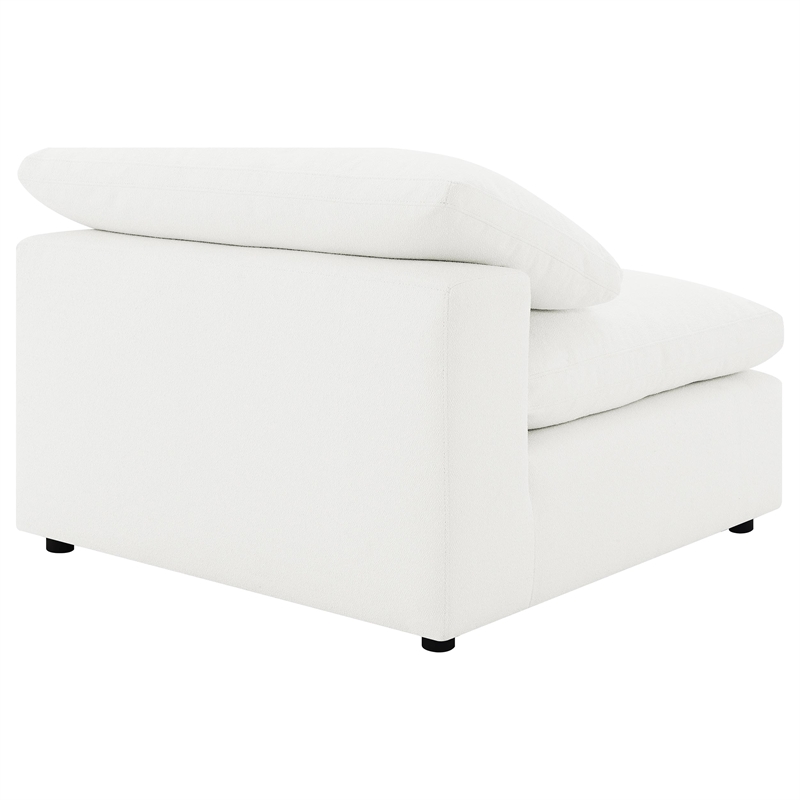 pemberly row 5-piece boucle upholstered modular sectional in ivory