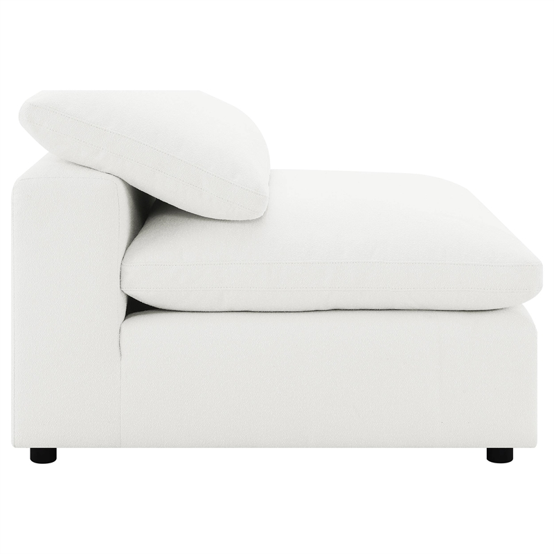 pemberly row 5-piece boucle upholstered modular sectional in ivory