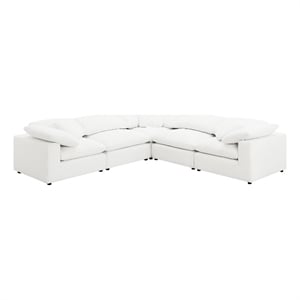 Pemberly Row 5-piece Boucle Upholstered Modular Sectional in Ivory